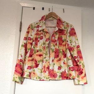 Appleseed’s Floral Jean Jacket